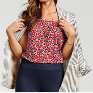 Cabi Floral Red Women's Top